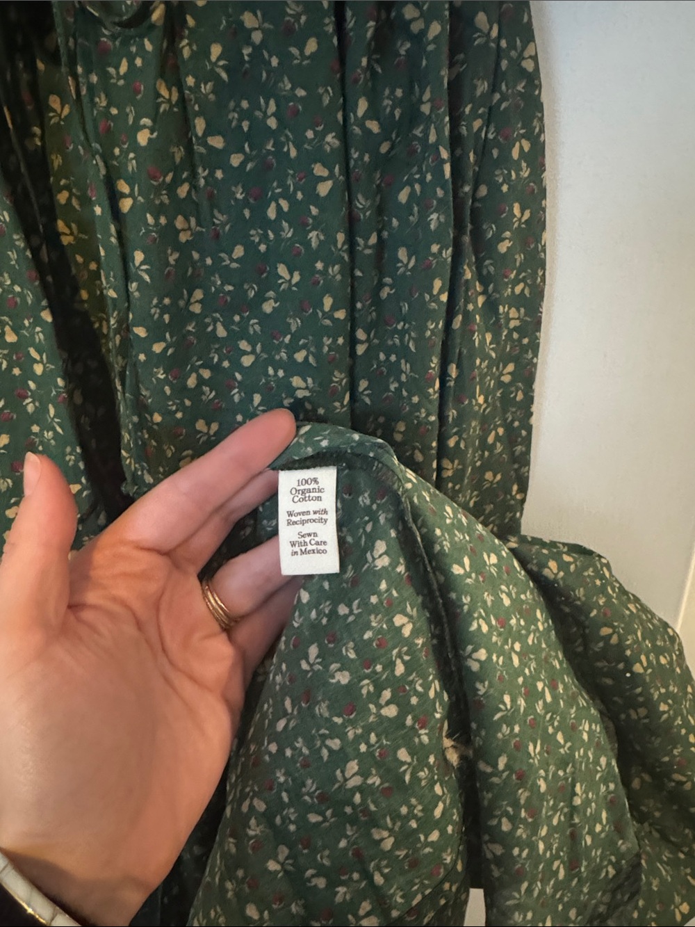 Christy Dawn Dark Green Floral Maxi Dress - Picture 3 of 3